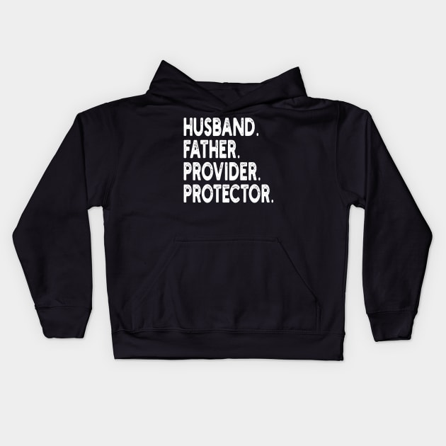 husband father provider protector Kids Hoodie by mdr design